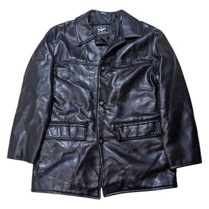Reportage | Italian Black Vegan Leather Jacket Men's Size XL